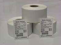 1-Across Thermal Tag- Vertical Sticky