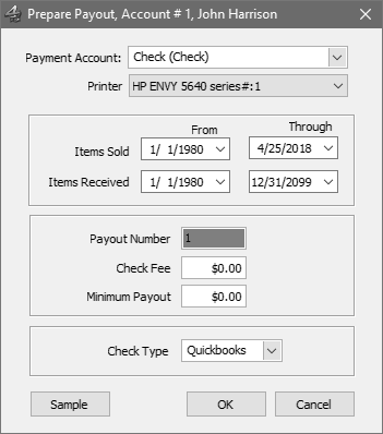 payout-screen Liberty4 Consignor Payouts